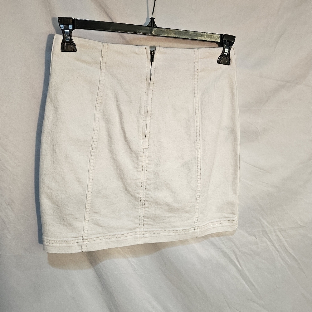 Free People Cord Mini Skirt Cream US 10